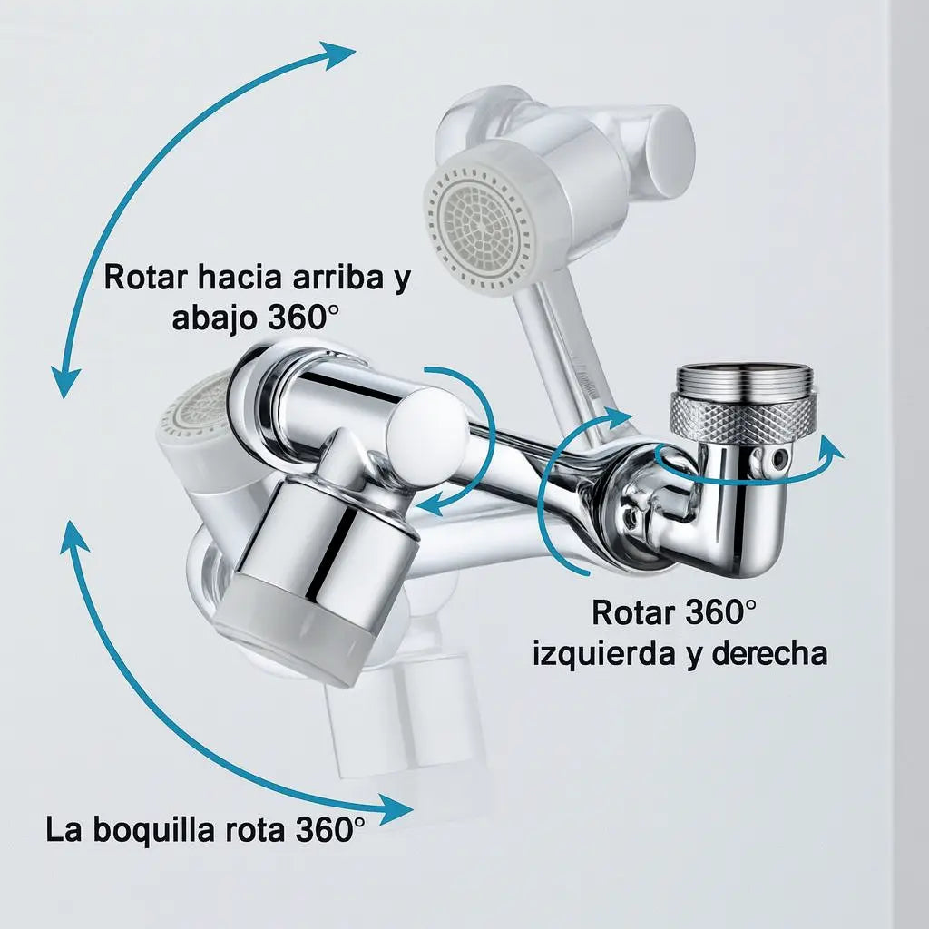 Extensor de Grifo Universal – Giro 1080° para Mayor Comodidad y Limpieza(PAGA 1 Y LLEVA 2)