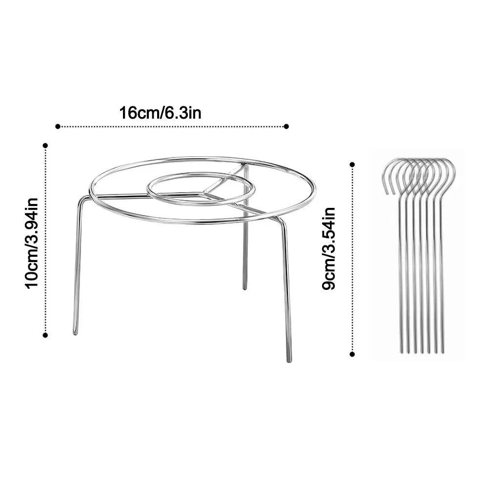 Parrilla para Air Fryer – 36 Ganchos de Acero Inoxidable