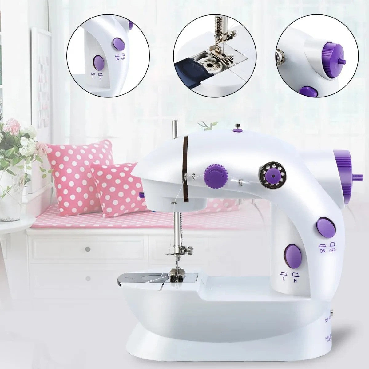 ¡Máquina de Coser Portátil – Cose, Repara y Crea SIN Enredos!