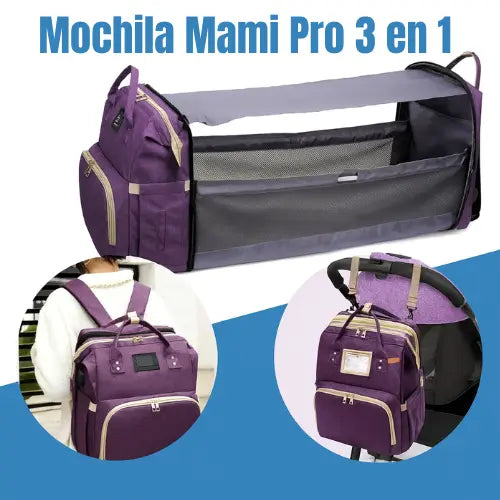 👶Mochila Mami Pro 3 en 1 - Se convierte en cuna para tu bebé