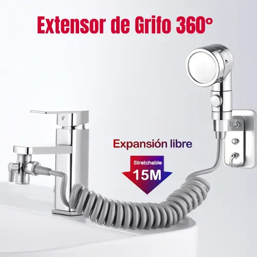Extensor de Grifo 360° – Lava y Enjuaga con Comodidad Total