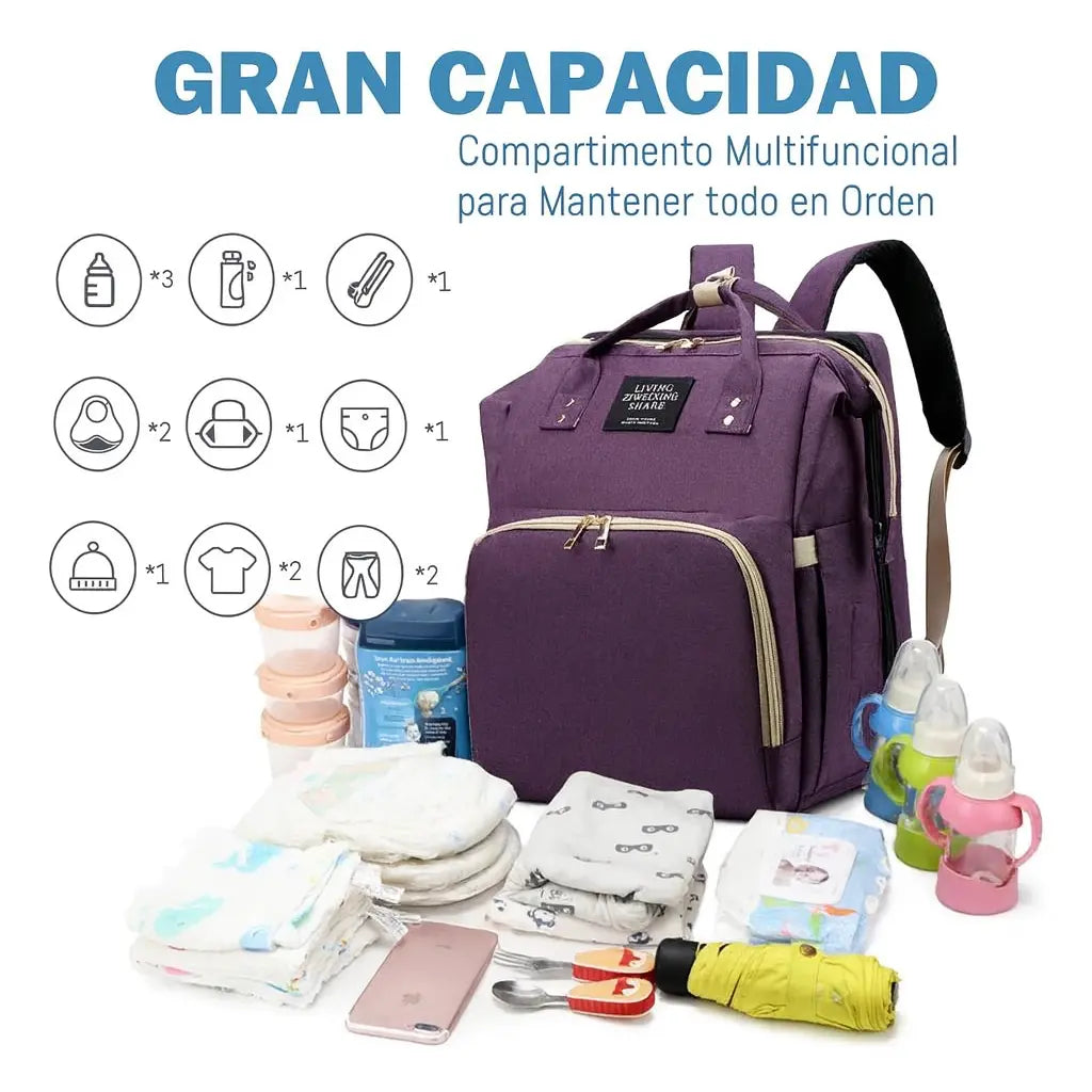 👶Mochila Mami Pro 3 en 1 - Se convierte en cuna para tu bebé