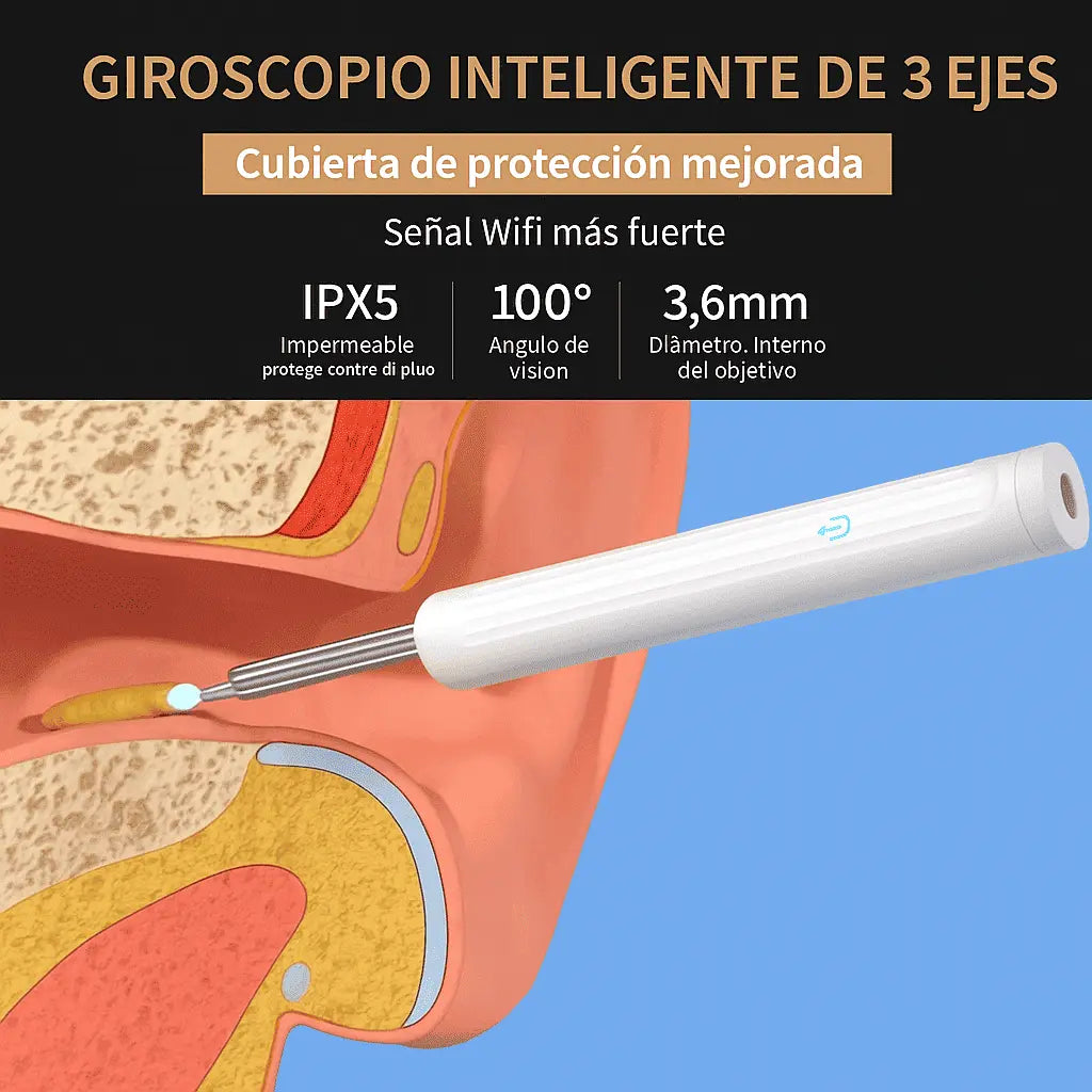 Explora y Limpia con Precisión: Limpiador de Oídos con Cámara HD
