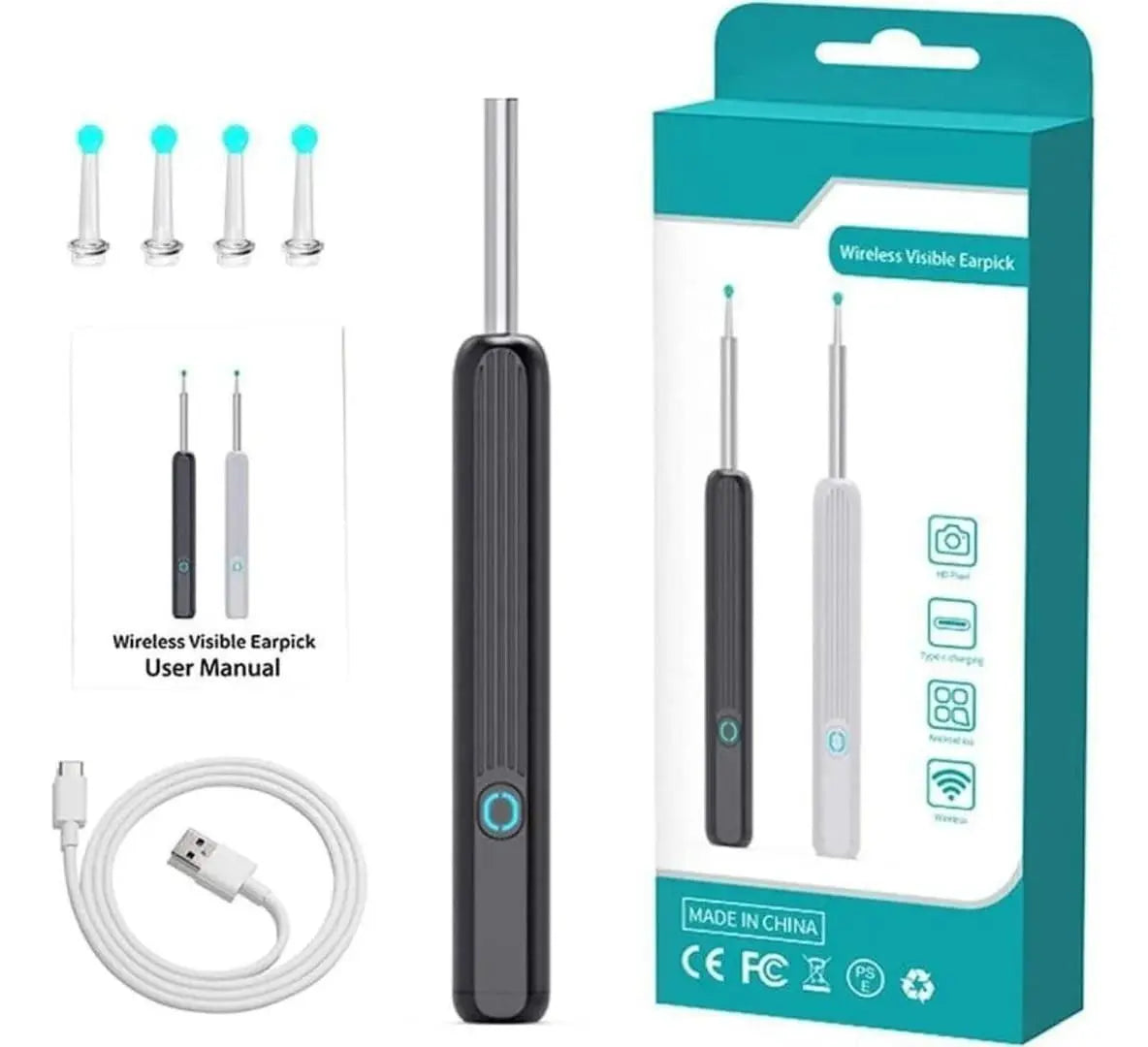 Explora y Limpia con Precisión: Limpiador de Oídos con Cámara HD