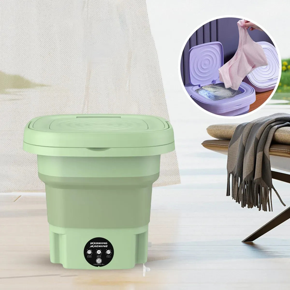 Lavadora Portátil – ¡Lava tu ropa donde querás y sin complicaciones!
