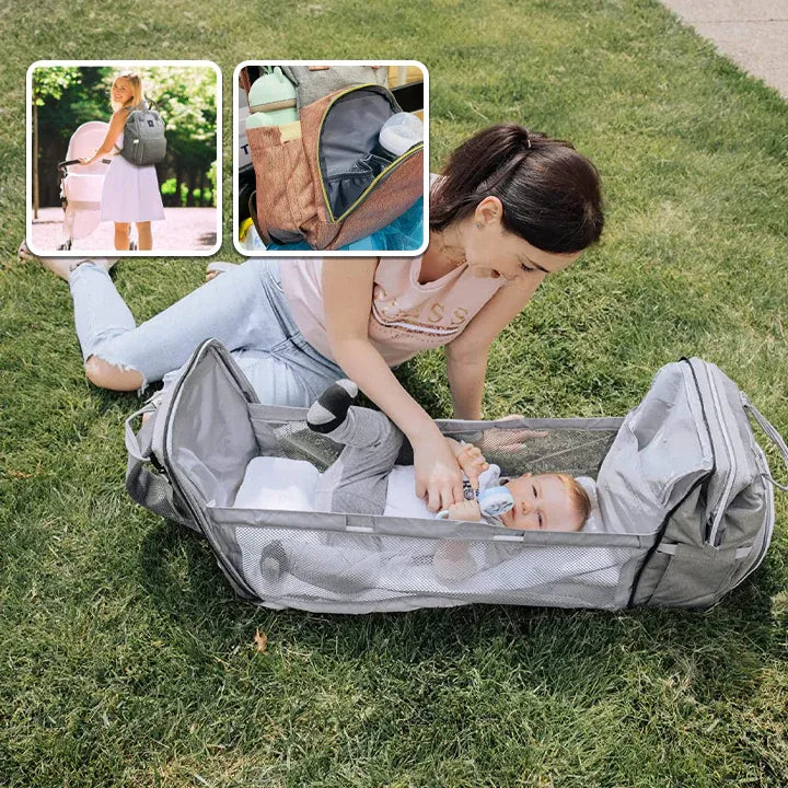 👶Mochila Mami Pro 3 en 1 - Se convierte en cuna para tu bebé