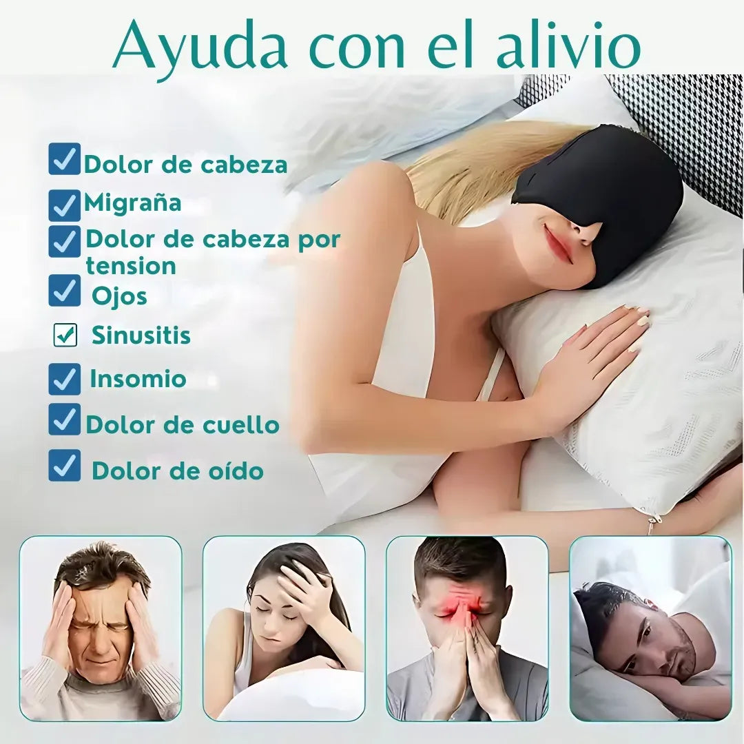 Gorro de Gel Terapéutico – Frío o Calor para Estrés y Dolores de Migraña