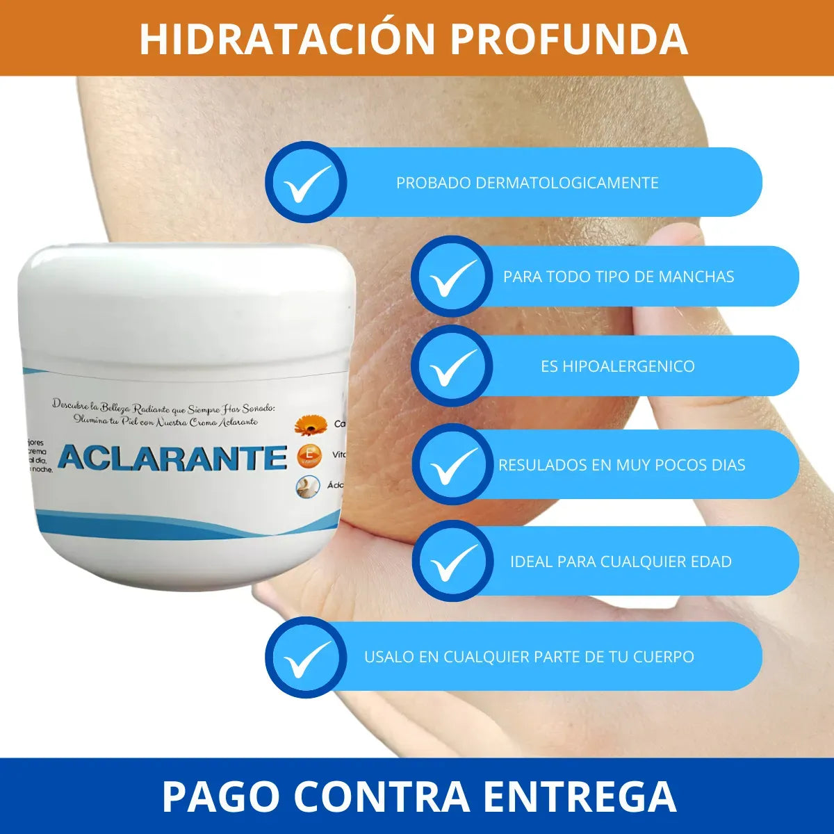 🌿Crema Aclarante Natural – Desvanece Manchas y Unifica el Tono de tu Piel