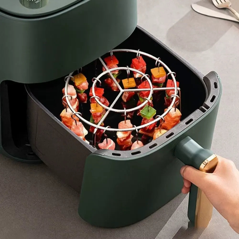 Parrilla para Air Fryer – 36 Ganchos de Acero Inoxidable